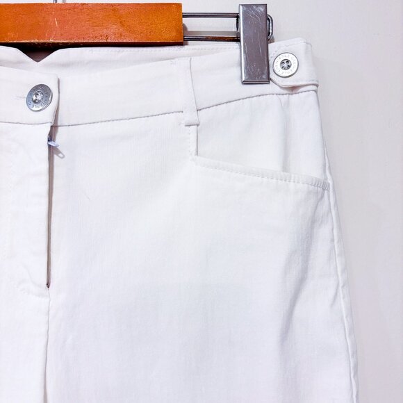 GRENIER White Stretch Bermuda Shorts Mid-Rise Summer Casual | Size 7 * - Picture 4 of 7